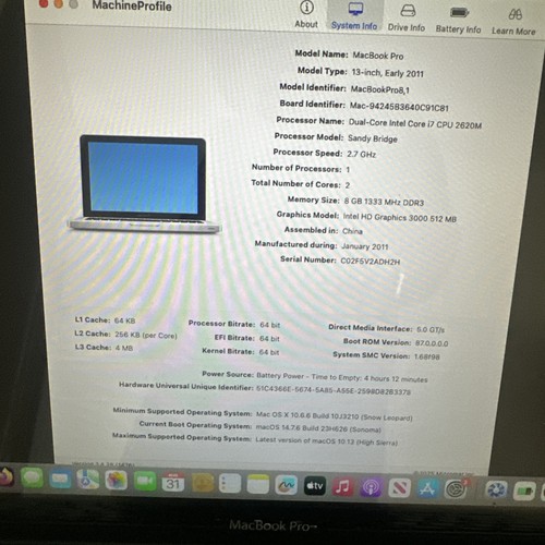 Appple macbook pro - macbook, i7